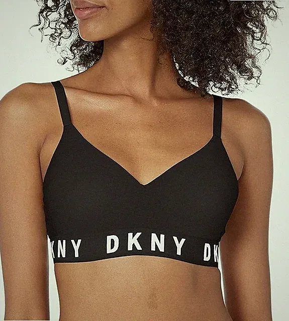 DKNY COSY BOYFRIEND WIRE FREE PUSH UP Schwarz Gr. S Damen BH UVP: 59,95€ (1956)