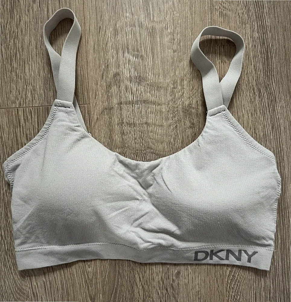 DKNY Seamless Rib BH Hellgrau Größe L Brandneu