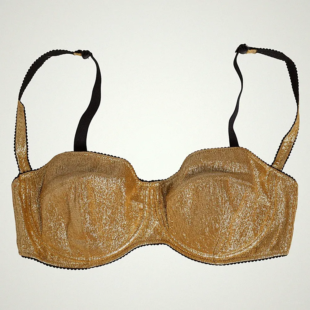 DOLCE & GABBANA Underwear Gold Semi-Pad Bügel Balconette BH IT4 / L 620usd