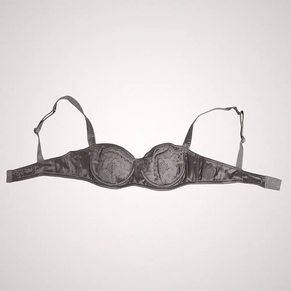 DOLCE & GABBANA Underwear Grau Seide Bügel Balconette BH IT2/S UVP 370usd