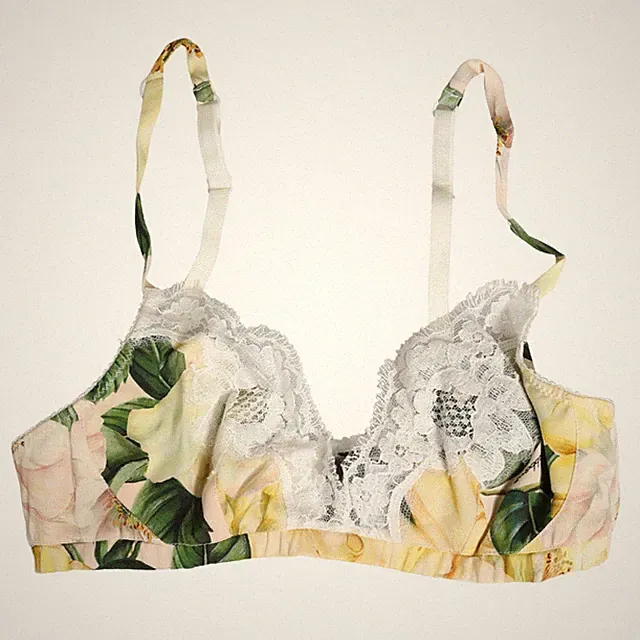 DOLCE & GABBANA Underwear Multicolor Floral Print Soft Cup BH IT2/S 420usd