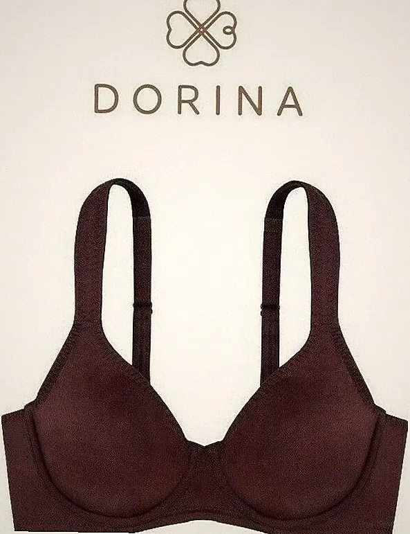 🍀🍀🍀 DORINA 1032 Lindsay Bügel-BH 2-lagig glatt plum/Pflaume breite Träger