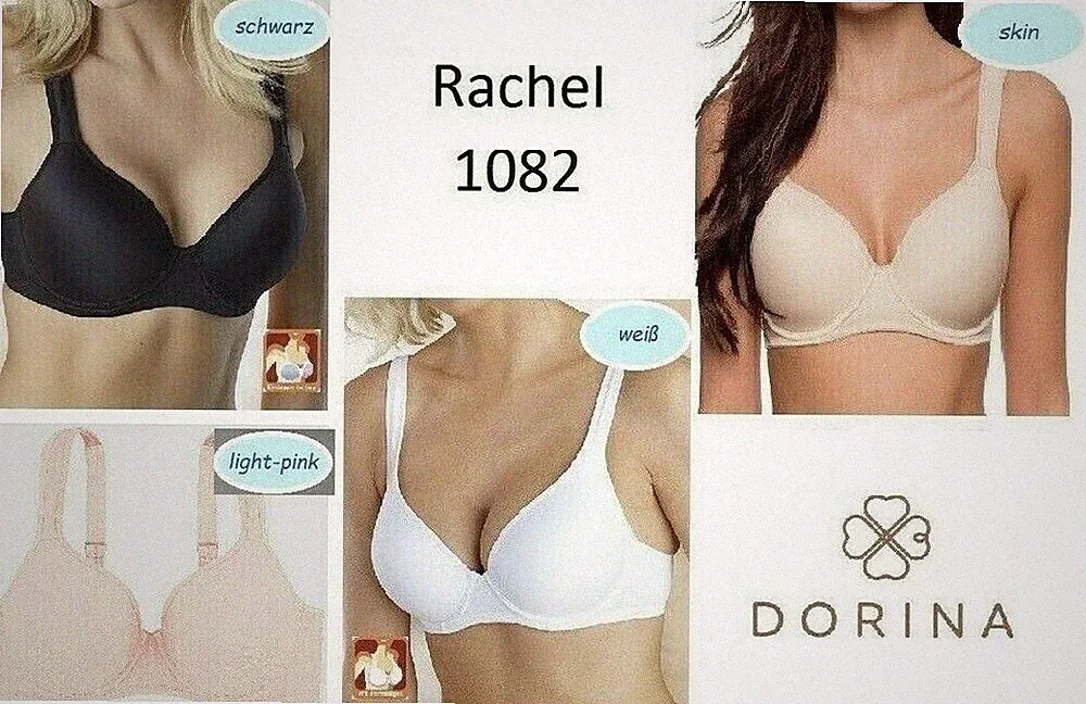 🍀🍀🍀DORINA-1082 RACHEL T-Shirt-Bügel-BH PU-Schale Wellness BRA breite Träger