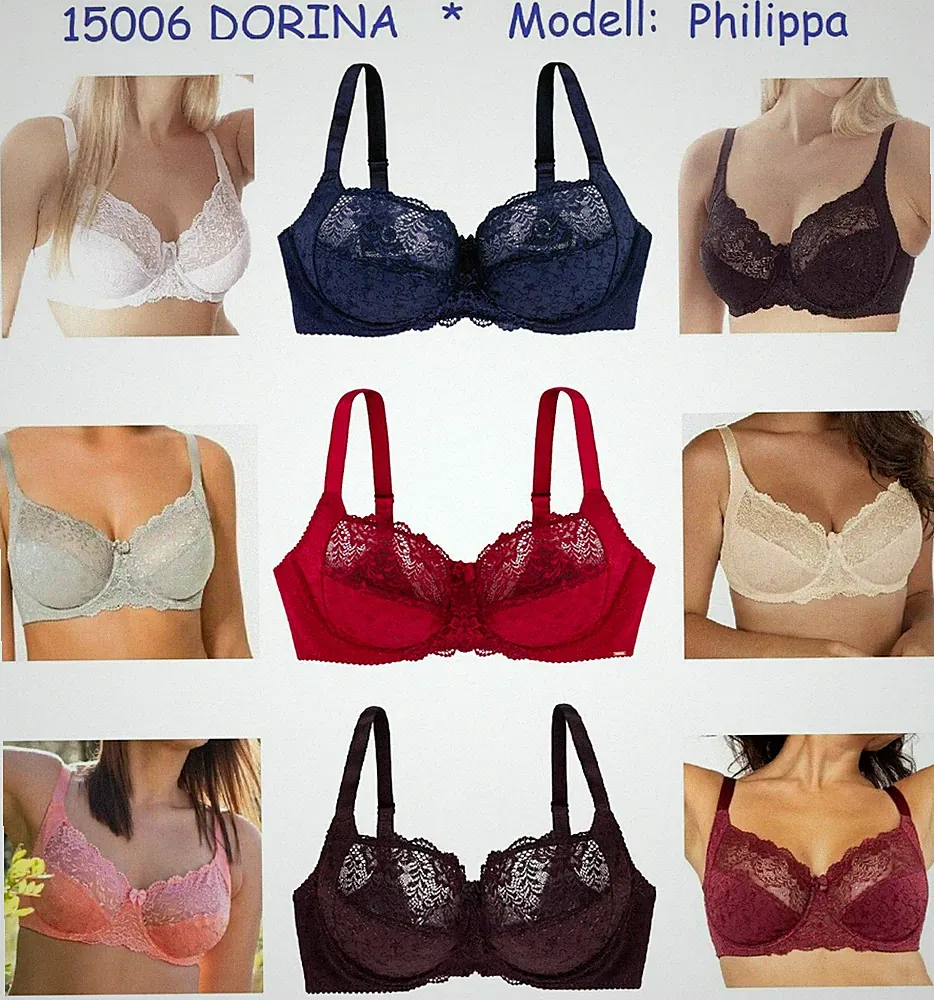 🍀🍀🍀 DORINA 15006 PHILIPPA Formbügel-BH feste Qualität viele Farben Spitze BRA