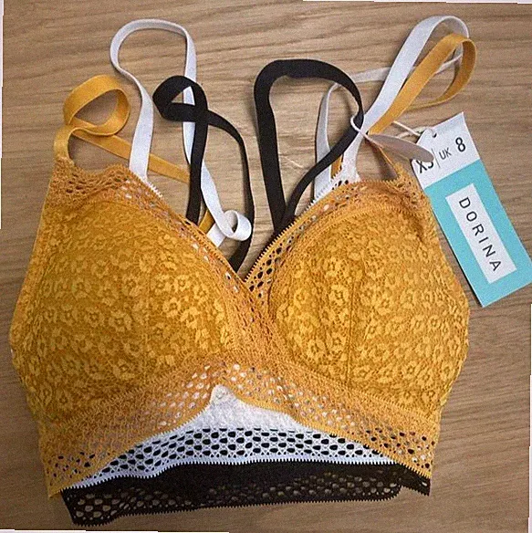 Dorina Bralette Wild-3PP 3-er Pack ( gelb, weiß, schwarz)