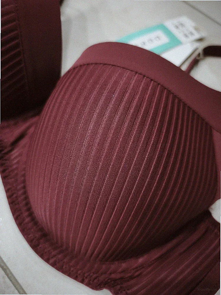 DORINA Carmen Push-Up BH mit Bügel Gr. 85C Bordeaux gestreift