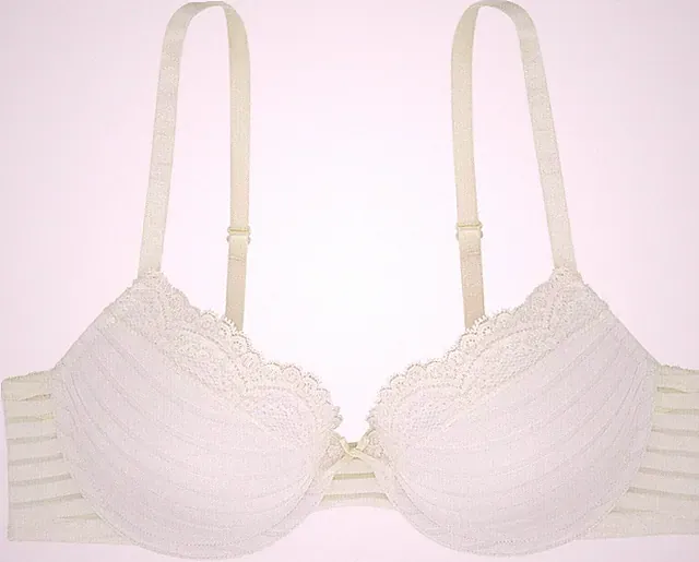🍀🍀🍀 DORINA IVORY Form-Bügel-BH IDA mit PU-Schale breite Träger, Spitzenborde