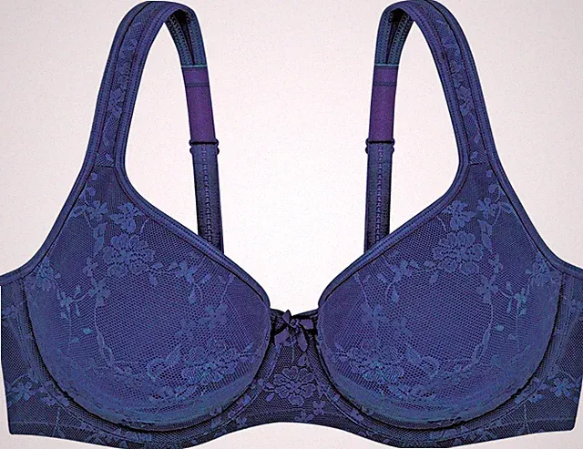 🍀🍀🍀 DORINA Lindsay Bügel-BH dunkel blau breite Träger Spitzenauflage navy BRA