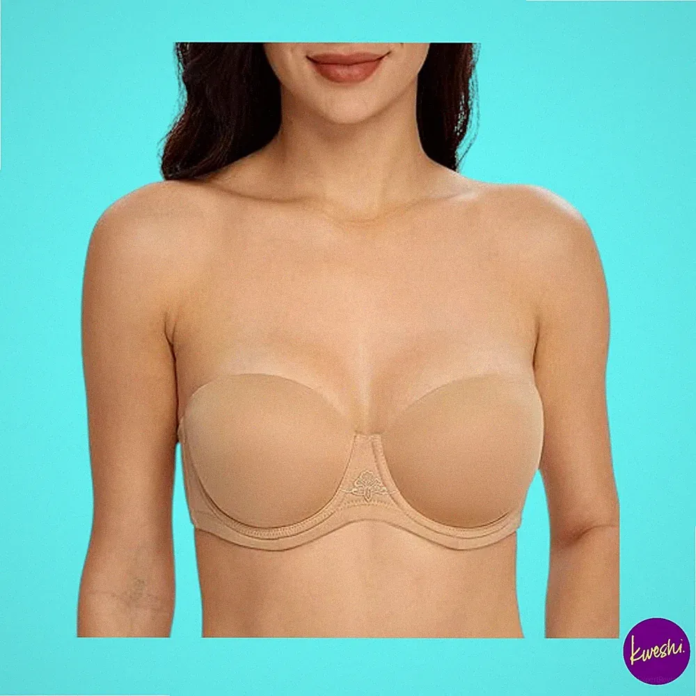 DOTVOL Damen Multiway Trägerloser BH, wandelbar, Walnuss, UK 34E | EU 75F