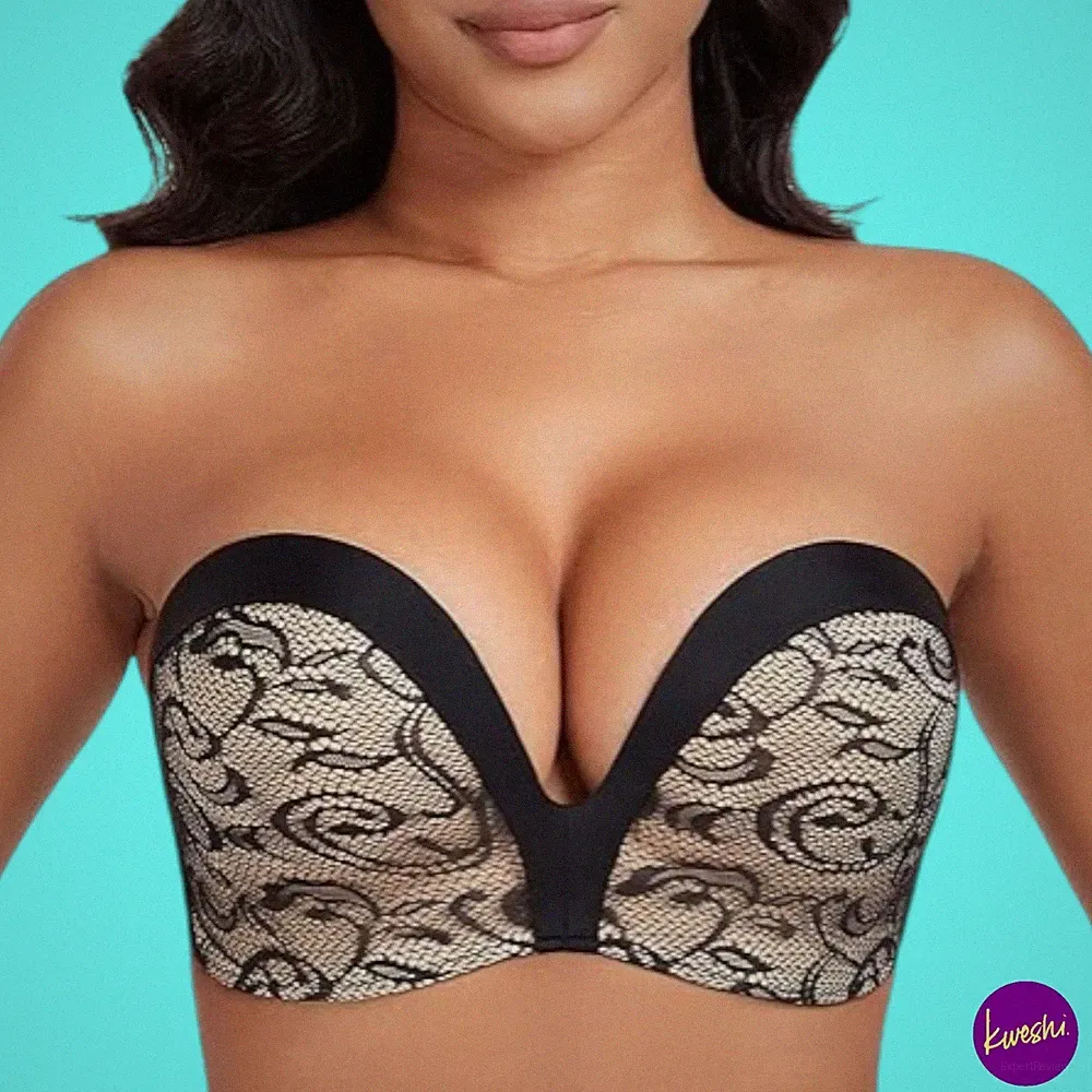 DotVol Damen Seamless Wireless Trägerloser BH, Black Flower, UK 38D | EU 85D
