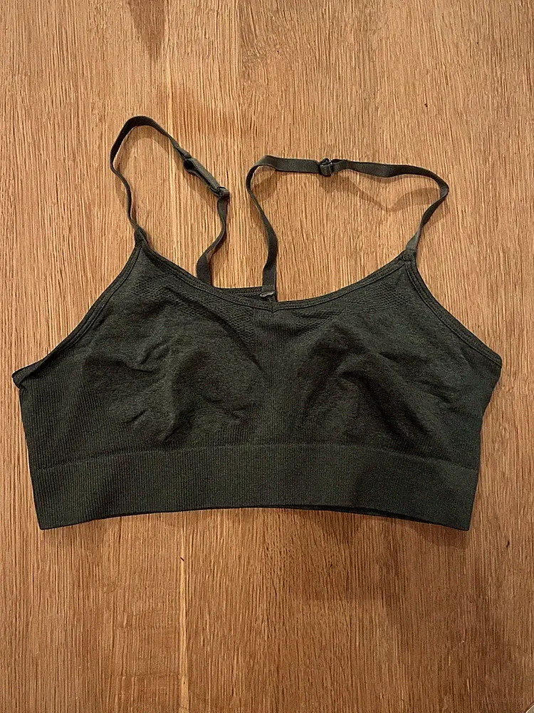 Dunkelgrüner Sport BH Bustier H&M Größe L
