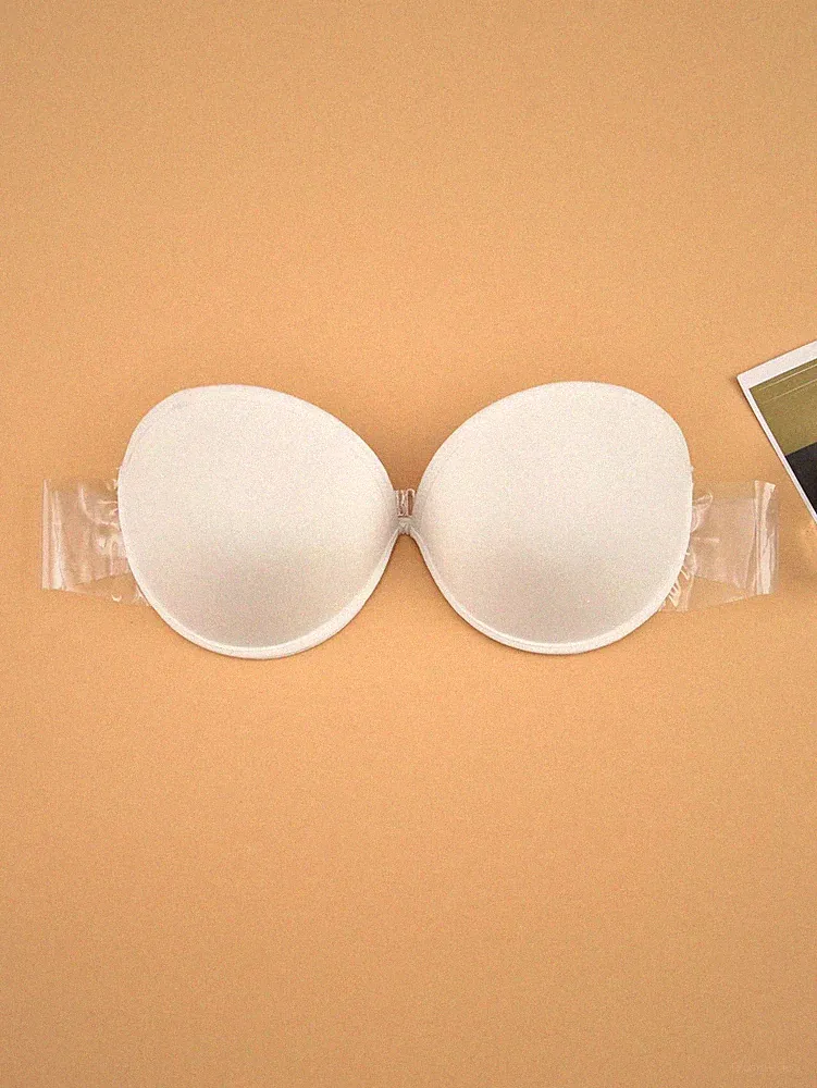 Einfarbiger trägerloser Bandeau BH für perfekten Halt und feminine Billig24