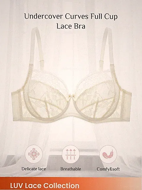 Elegante Plus Size Lingerie: Volldeckender Bügel BH mit Spitze für Billig24