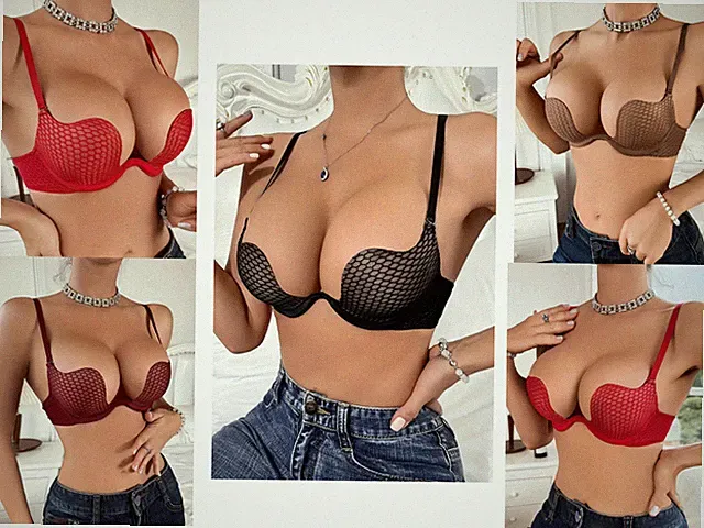Eleganter Damen Bralette Karomuster Unterstützend & Bequem Basic Dessous