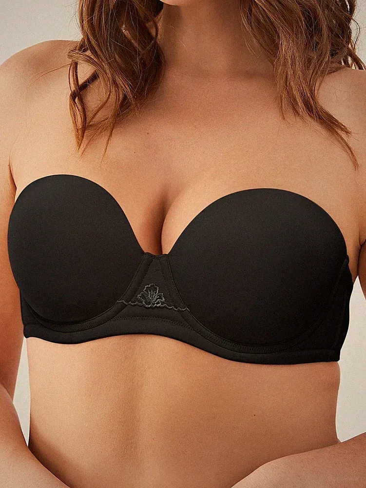 Eleganter schwarzer 6 in 1 Multi Funktions BH für große Größen Billig24