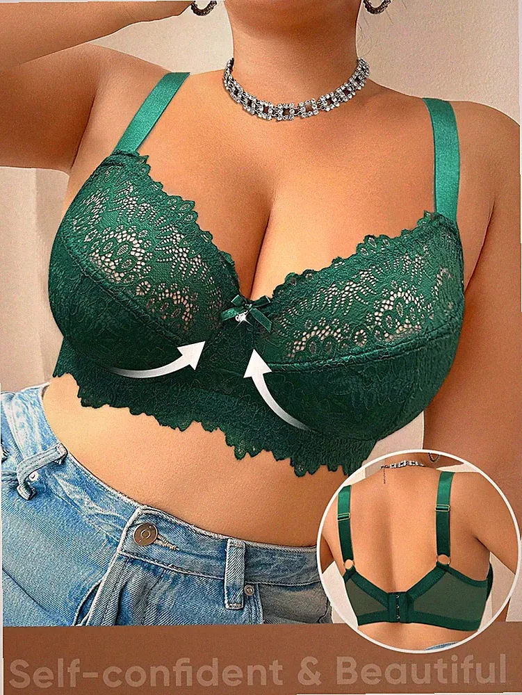 Eleganter Spitzen BH für große Größen mit optimalem Lift Billig24