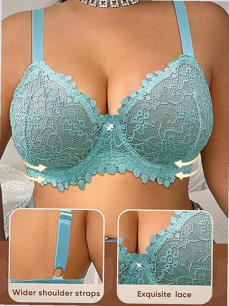 Eleganter Spitzen Komfort BH für große Größen mit Bügel Billig24