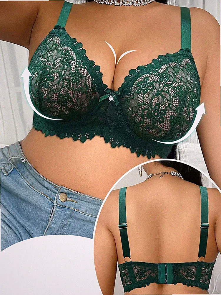 Eleganter Spitzen Komfort BH für große Größen mit Bügel Billig24