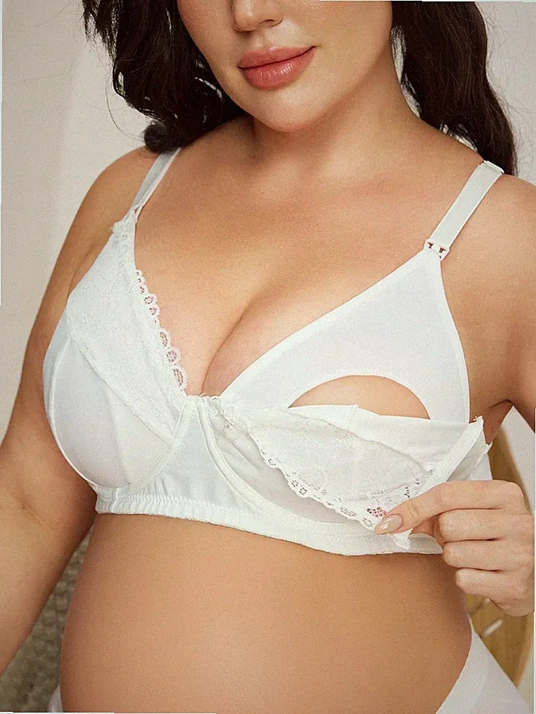 Eleganter Umstandsmode Still BH mit Spitzeneinsätzen in großen Größen Billig24