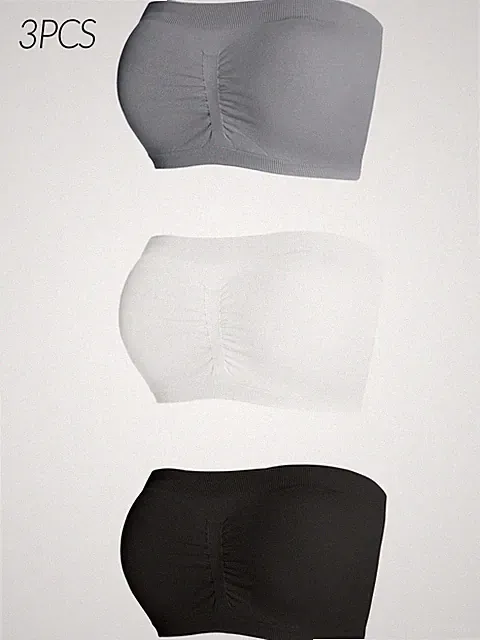 Elegantes 3 teiliges Bandeau BH Set für jeden Tag Billig24