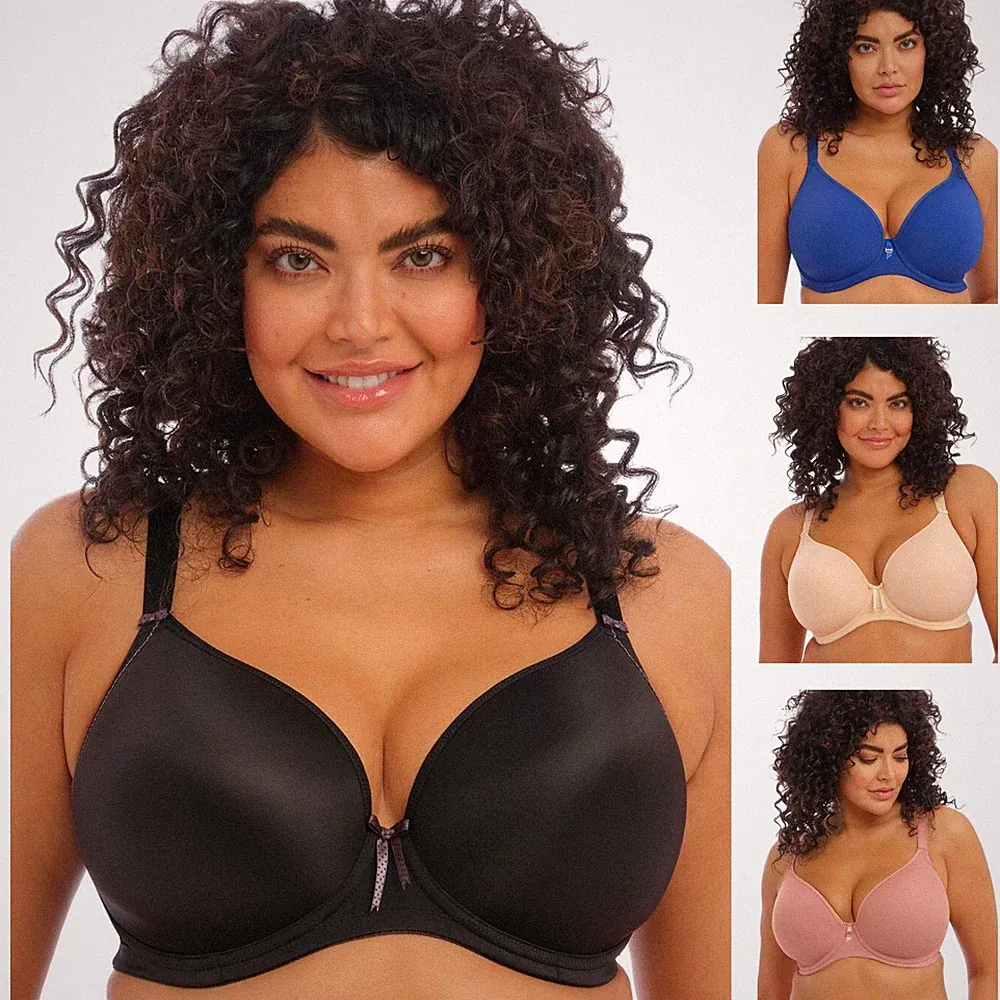 Elomi Bijou BH Bügel gepolstert geformt Plunge Damen Vollfigur Dessous 8722