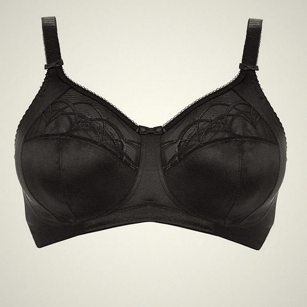 Elomi Cate EL4033BLK Schwarz Voll Soft Schalen BH Übergröße Dessous Gr. 42E - NEU