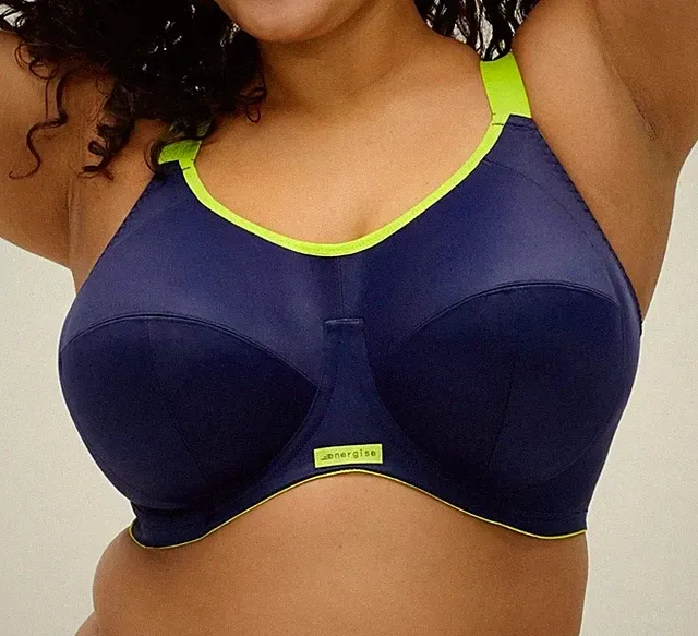 Elomi Energise Sport BH Navy Gr.38J Bügel Vollschale Seitenstütze 8041