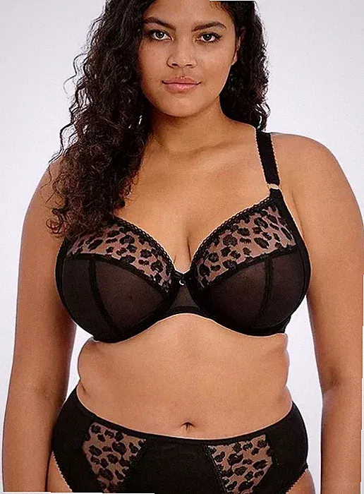 Elomi Namrah Bügel-BH Ohne Bügelträger Plunge in Schwarz 44FF (fm260-12)