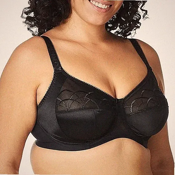 Elomi Plus-Size Cate EL4030HAL Underwire Full Cup Banded Bra 40M Black NWOT