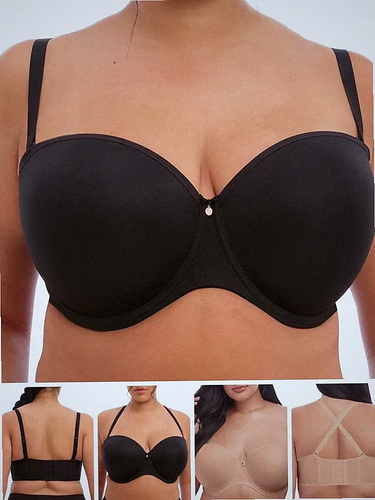 Elomi Smooth Trägerloser BH 4300 Bügel geformt Multiway Plus Size BH