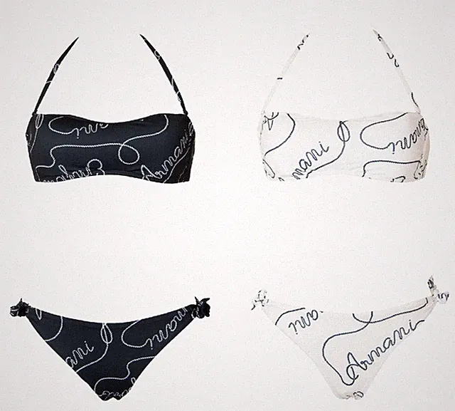 EMPORIO ARMANI Damen-Bikini-Bandeau-BH mit herausnehmbarer Polsterung und brasil