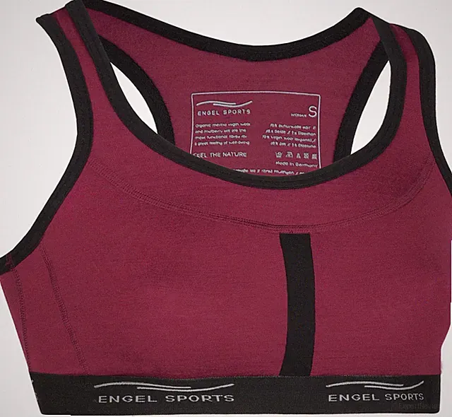 Engel-Sports Damen Bustier 1910 Funktionskleidung GOTS BH tango red