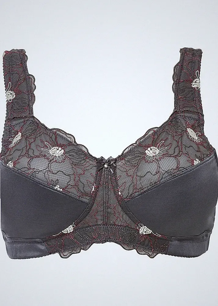 Entlastungs BH Gr. (95) G Anthrazit Damen-Unterwäsche Bra Neu