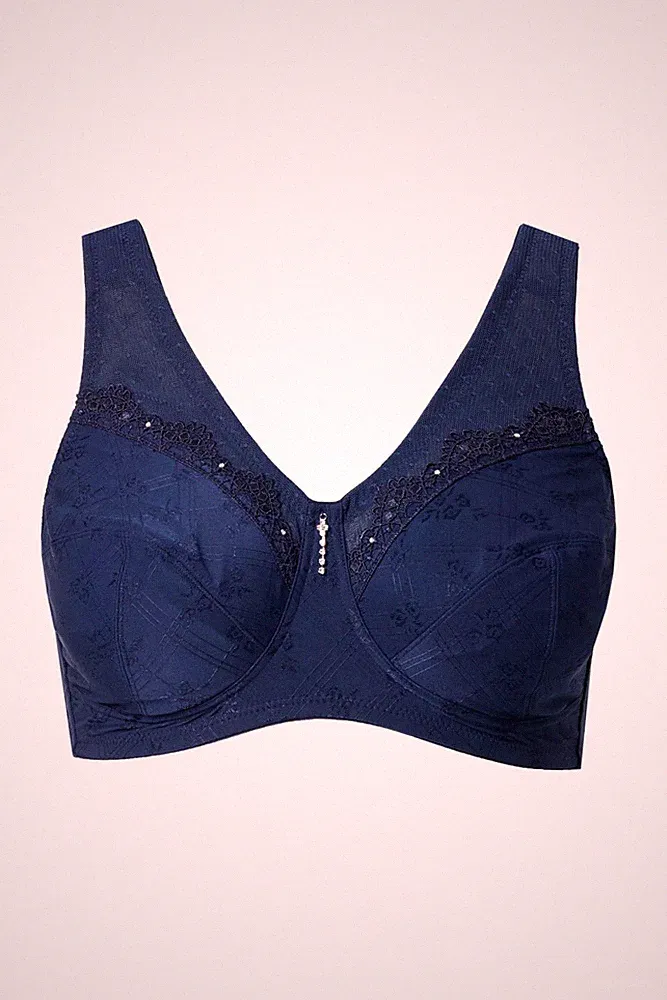 Entlastungs-BH Ulla Popken Kelly, ohne Bügel, Spitze, große Größen, Plus Size