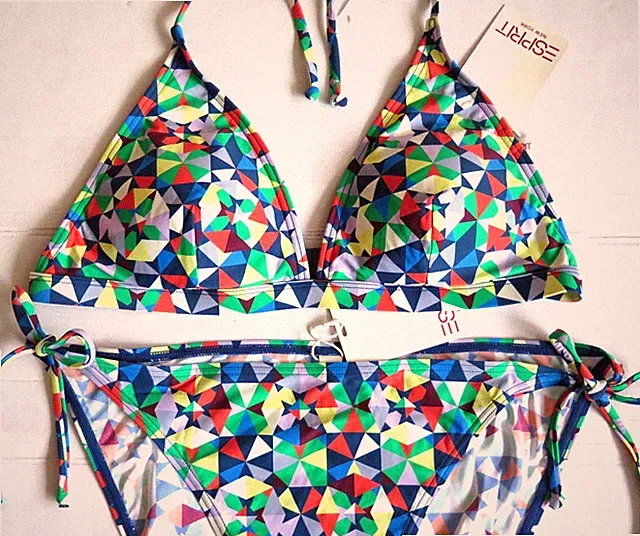 ESPRIT Bikini Set: Gr. 42 / 85 Cup C Triangel- BH mit abnehmbaren Pads + Slip