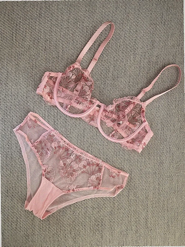 Etam Dessous Pretty Flowers rosa Balconette BH Set 70D/M