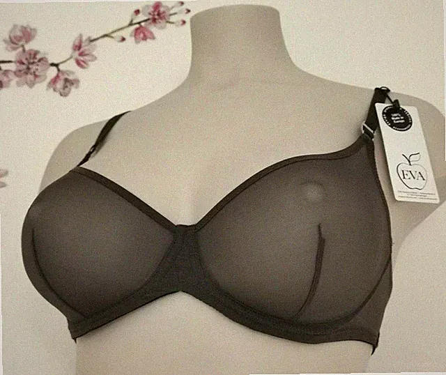 EVA by Naturana Sexy Bügel BH Tüll transparent dunkeltaupe Gr.70,85 B-D
