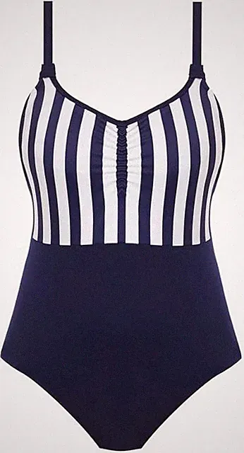 Fantasie SWIM Badeanzug mit Bügel BH Gr.75G UK 34F Blau Einteiler Cote d Azur