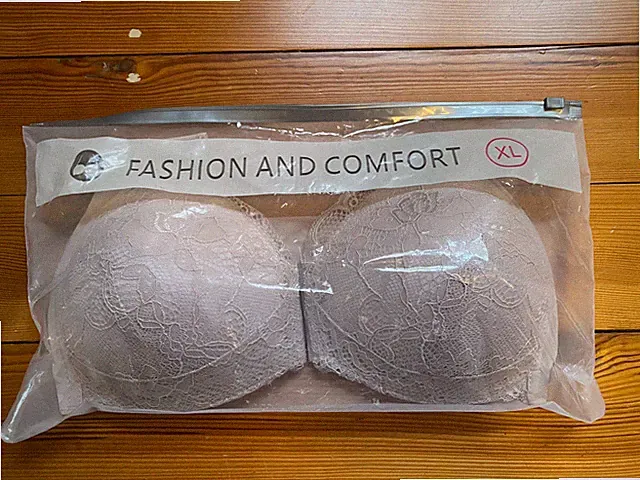 Fashion and Comfort rosa BH Größe XL vorne Haken & Augenverschluss mit Spitze