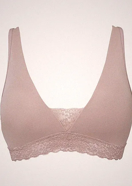 Feel Comfort T-Shirt BH ohne Bügel Gr 70 Cup B Silberlila Damen-Unterwasche Neu