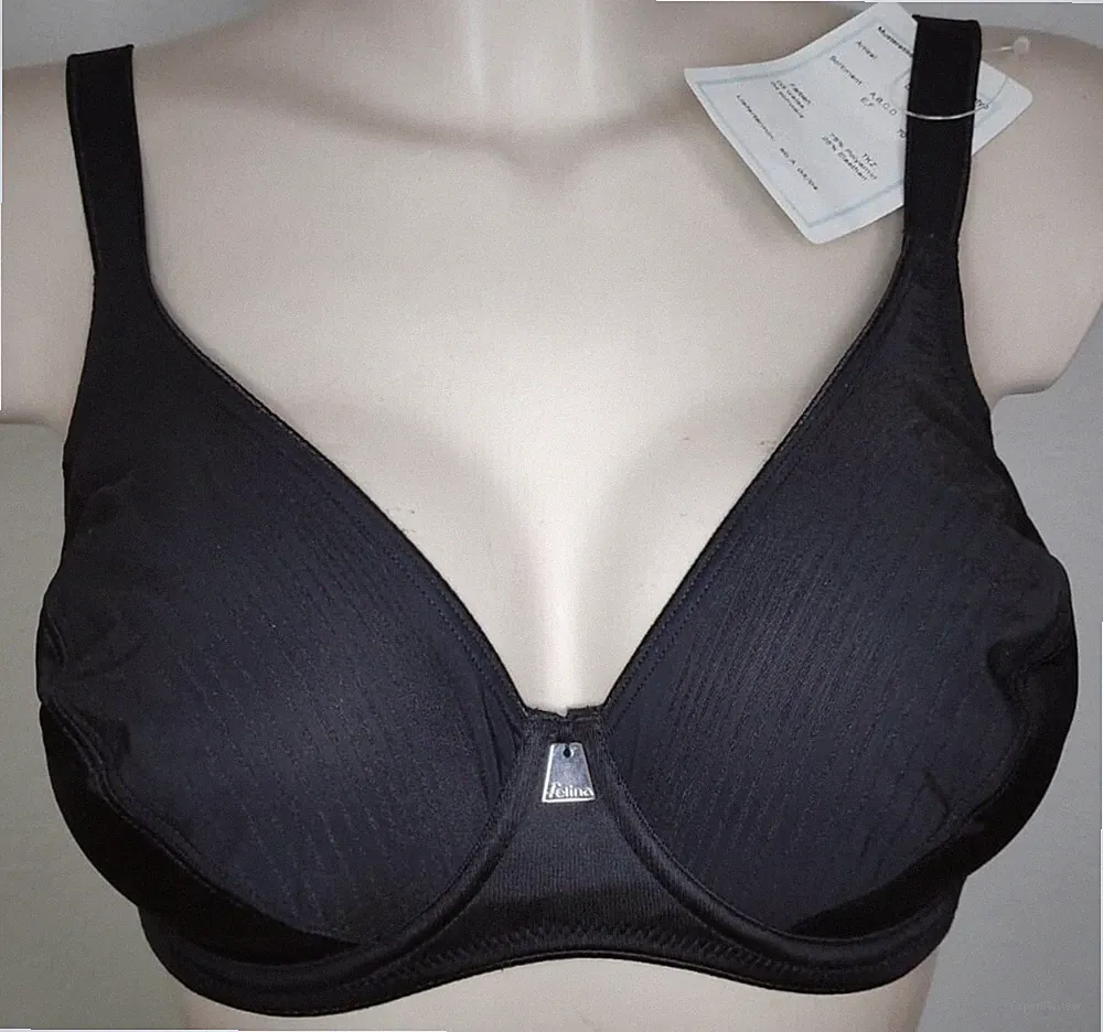 Felina Damen Bügel BH 543 Gr.75D UK 34D vollschale Schwarz gestreift