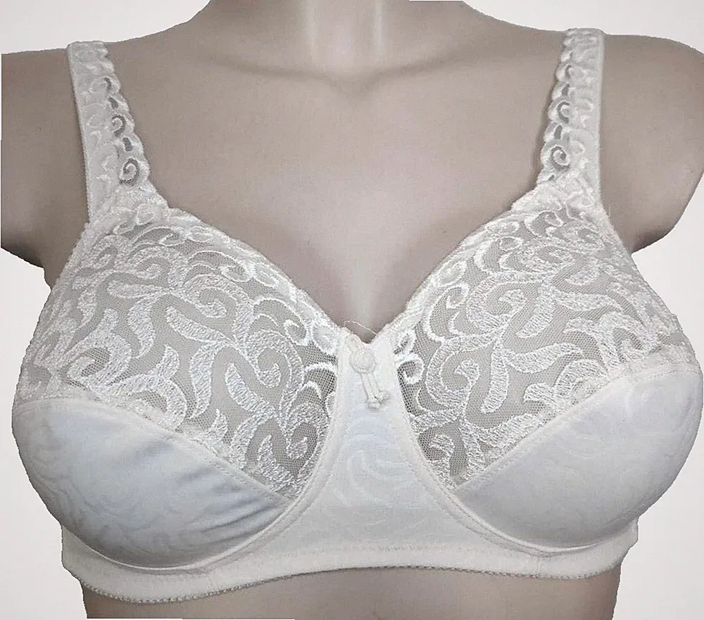 Felina Soft BH ohne Bügel 361 Gr.75B UK 34B Vanille Creme bestickt vollschale