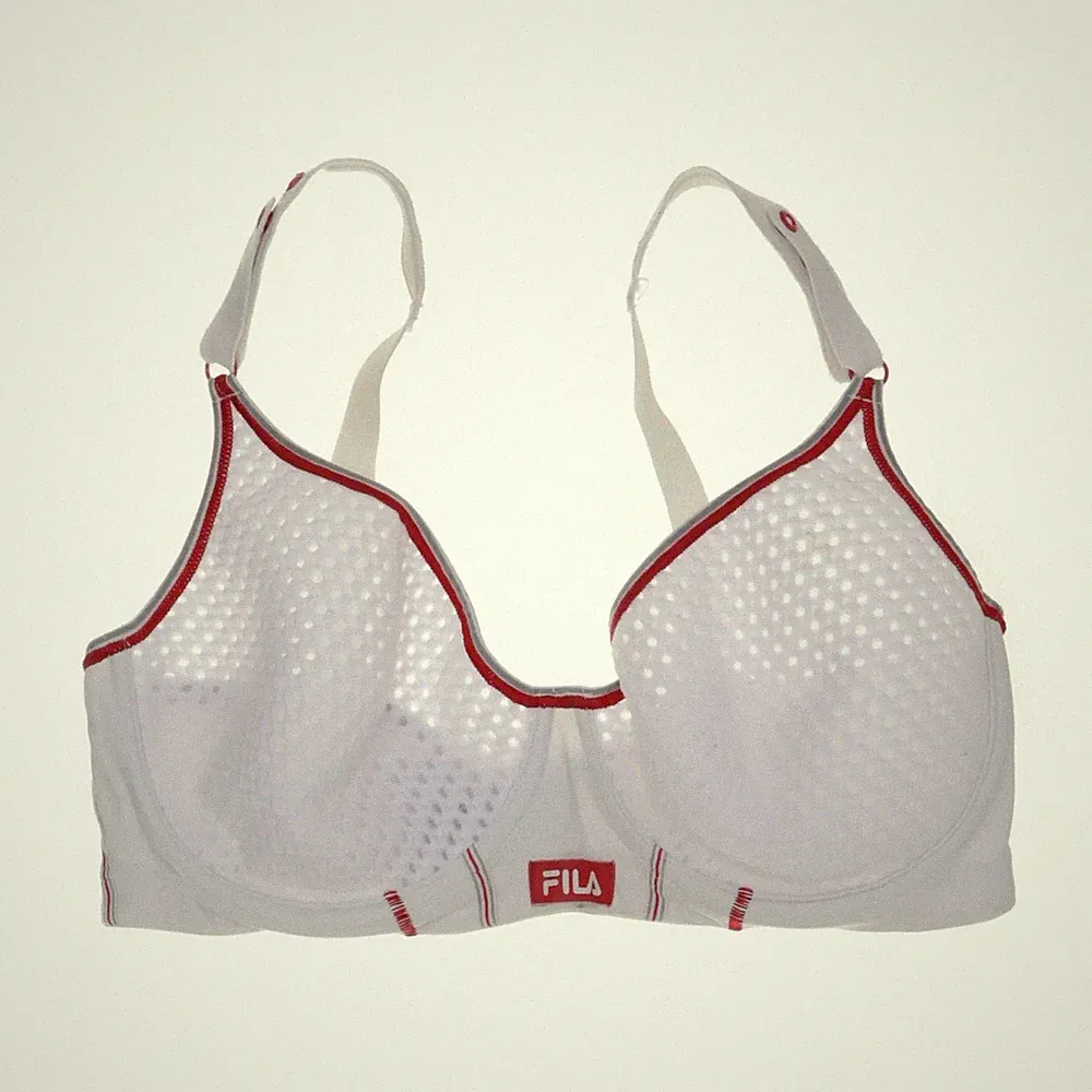 Fila, Sport-BH, Größe: 75A, Weiß/Rot, Gepunktet, Mesh, Damen #1if