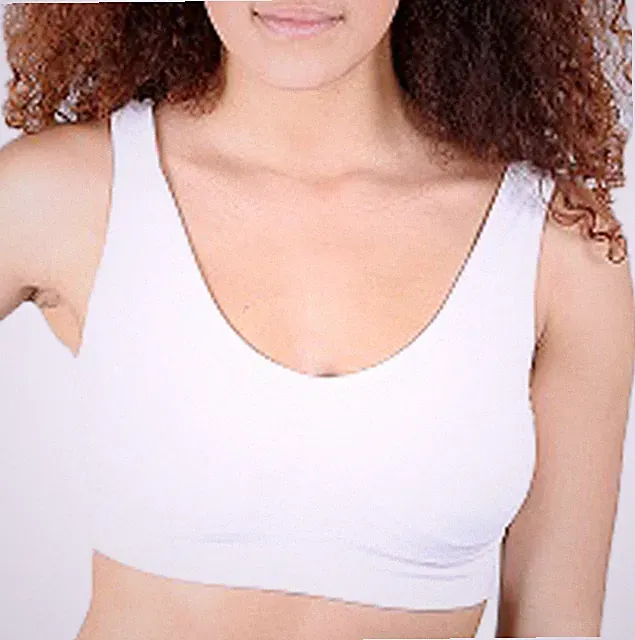 Form Soft BH ohne Bügel Sport Top BRA Bustier Seamless Microfaser weiss