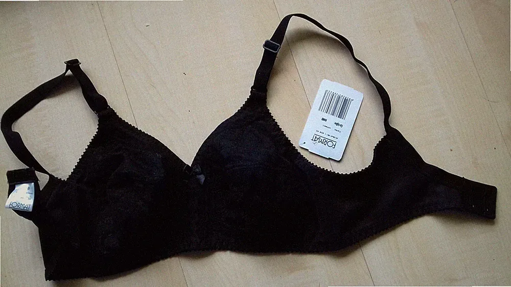 FORMAT BH Büsten-Brust-halter-Bra 80B neu Etikett Cup B schwarz made i.Germany