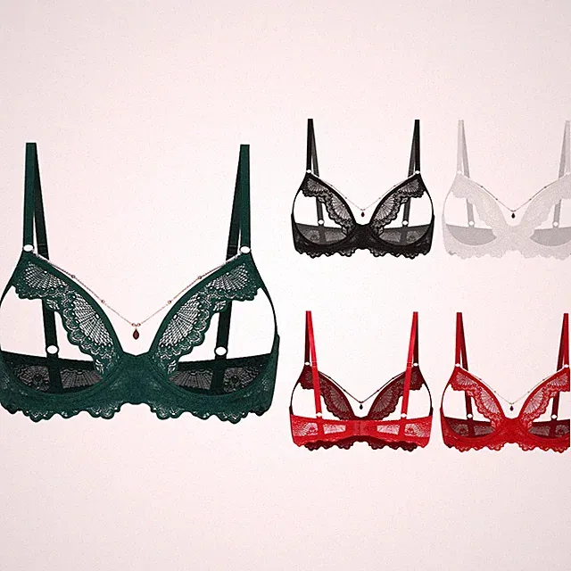 Frauen BH Sexy Unterwäsche Bügel-BH Bralette Spitze Nachtwäsche Dating BHs Rein
