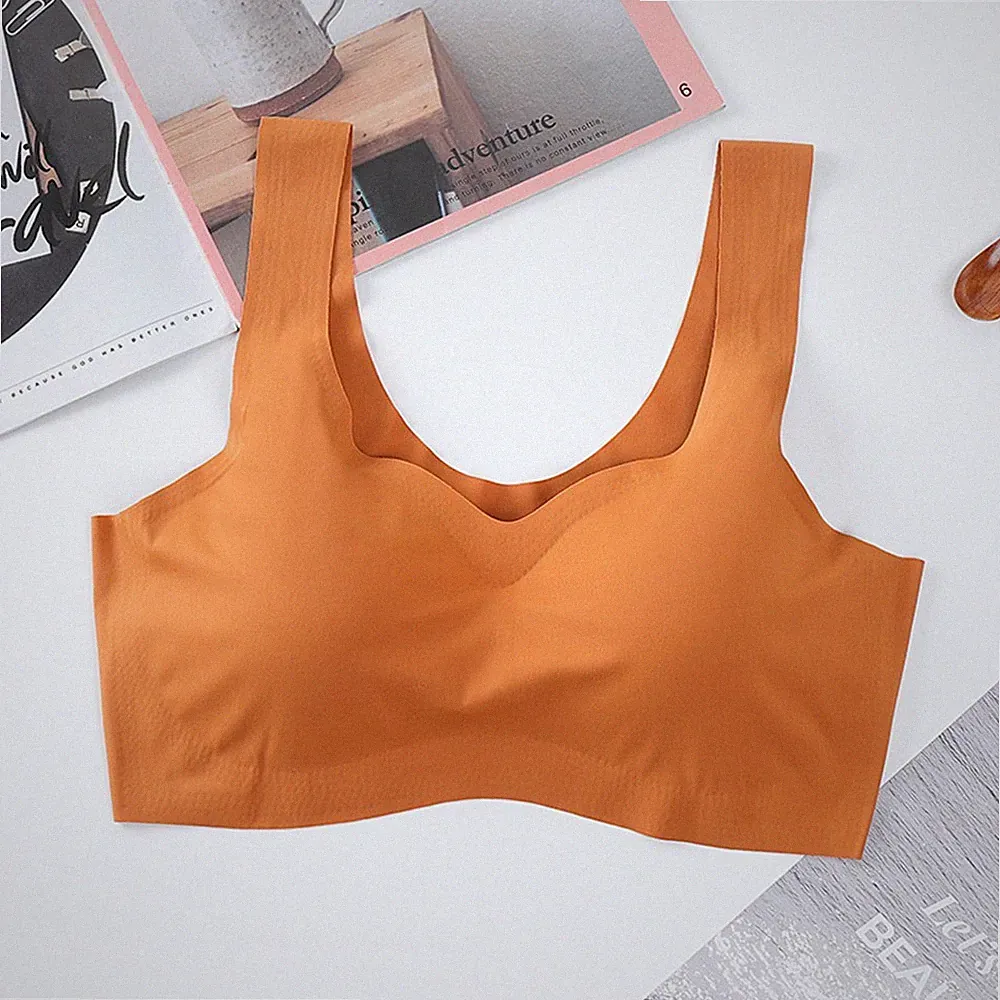 Frauen-BH Unterwäsche Weich Weste Yoga Nahtloser BH Sport-Crop-Tops Stretch