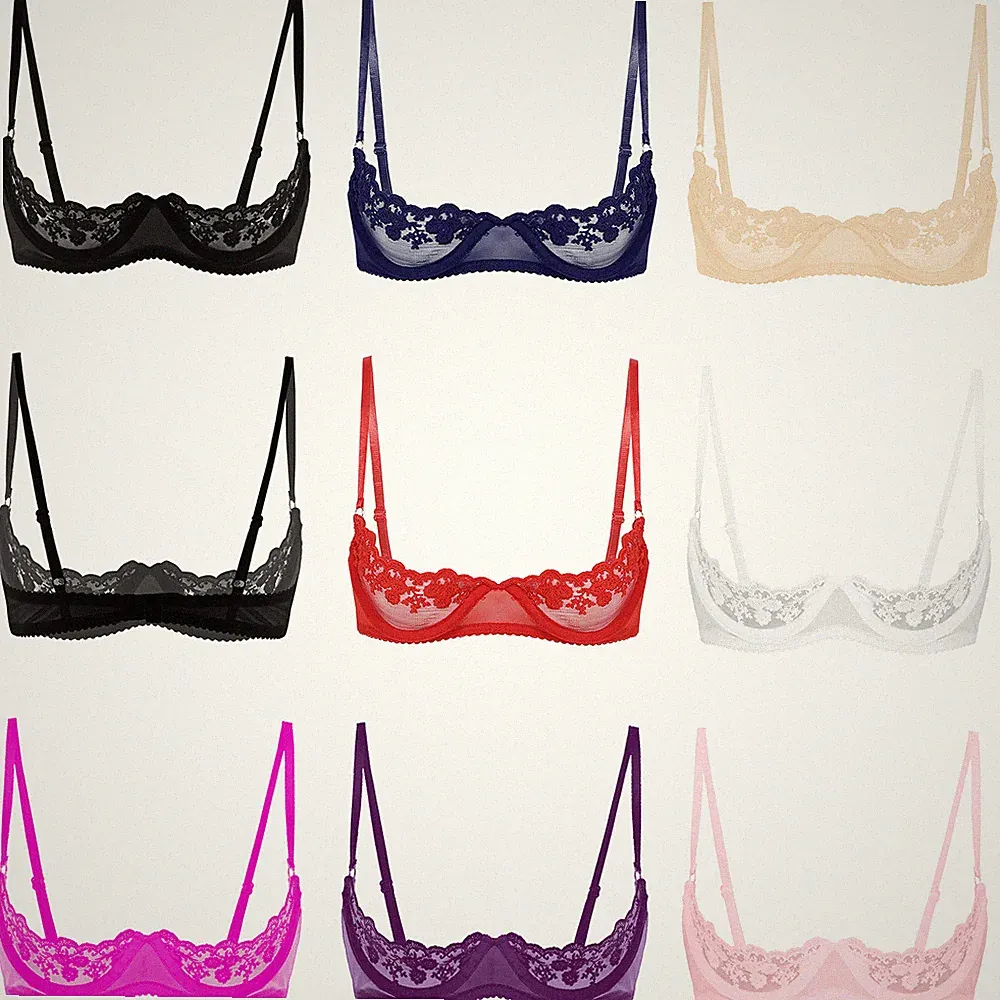 Frauen Unterwäsche 1/4 Cup Nachtwäsche Balconette BH Harness Brassiere Sexy Top