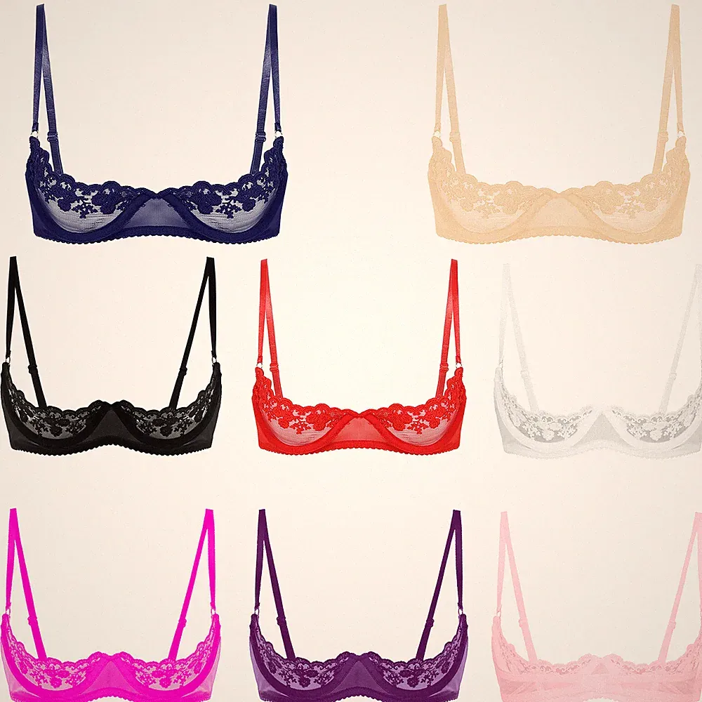 Frauen Unterwäsche Ungefüttert Nachtwäsche Balconette BH Underwired Brassiere