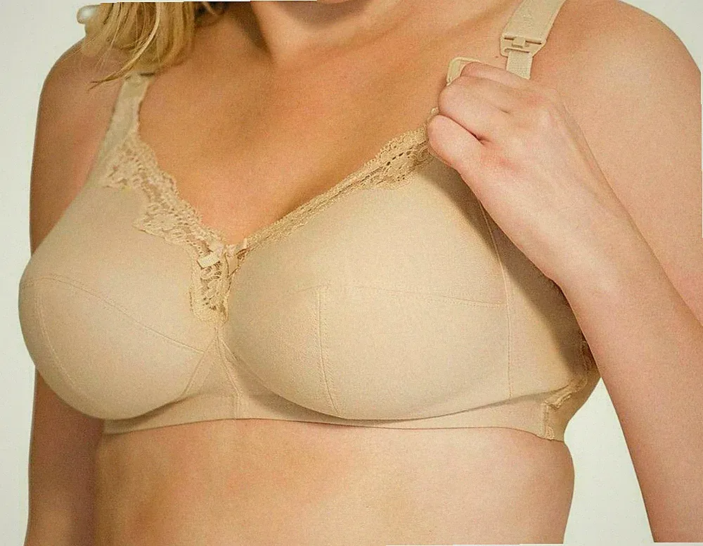 Freya Rosalie Still BH Nude Gr. 40D Umstandsmode Drop Cup Fütterung Beige 2033
